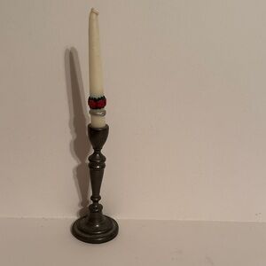 Elegant Pewter Candle Holder